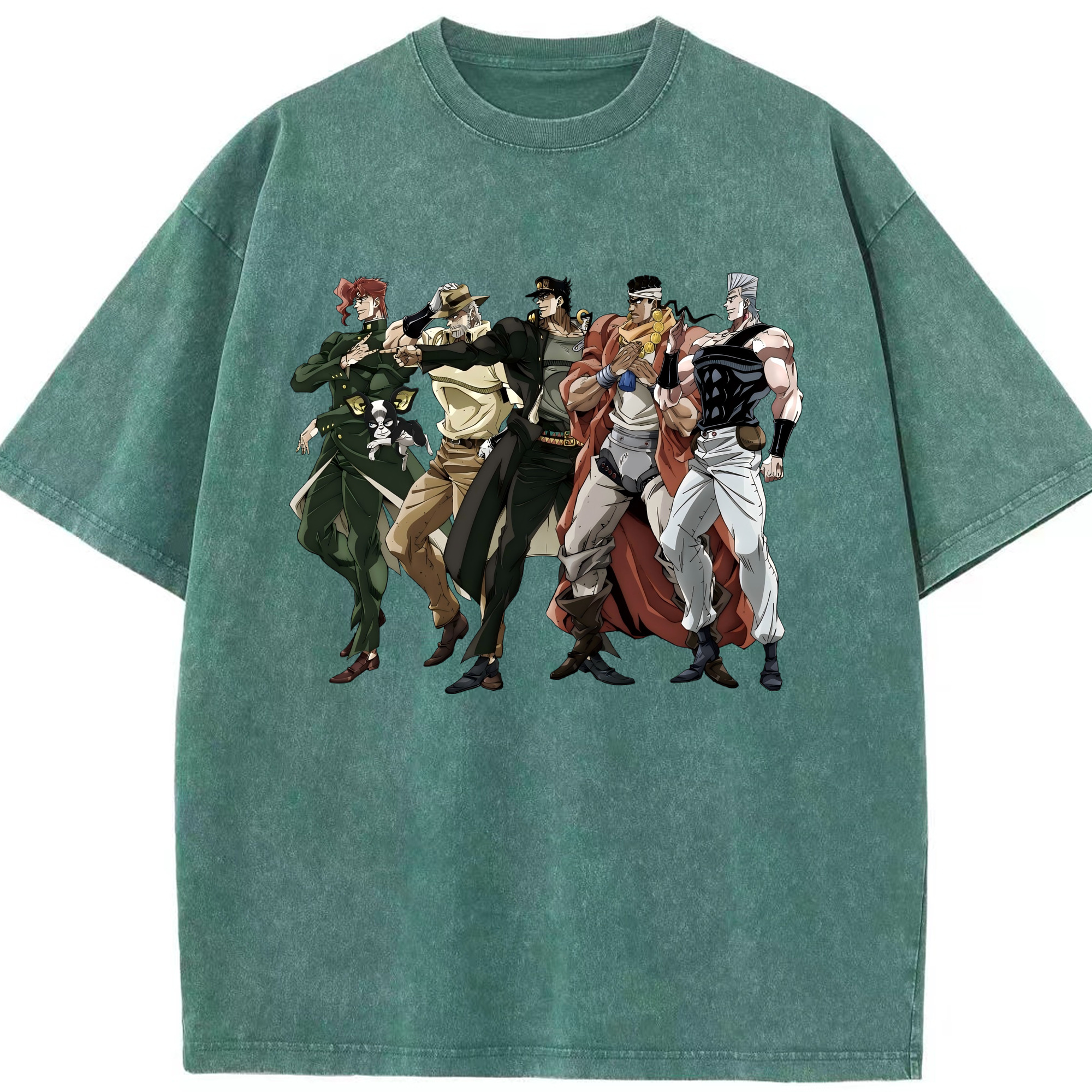 （画像用） ジョジョの奇妙な冒険 JoJo's Bizarre Adventure 綿100% ヴィンテージ風 半袖Tシャツ（フロントプリント）